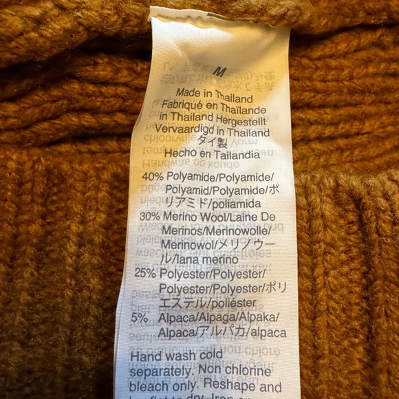 Madewell Cozy Cable Knit Sweater in Mustard - Picture 4 of 5